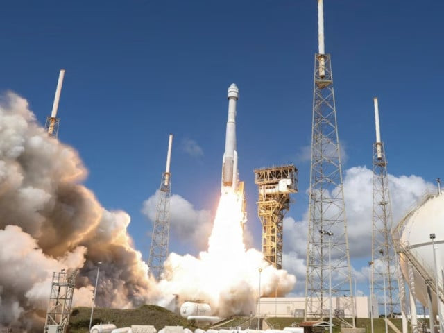 a united launch alliance atlas v rocket carrying two astronauts aboard boeing s starliner 1 crew flight test cft is launched on a mission to the international space station in cape canaveral florida us june 5 2024 photo reuters a united launch alliance atlas v rocket carrying two astronauts aboard boeing s starliner 1 crew flight test cft is launched on a mission to the international space station in cape canaveral florida us june 5 2024 photo reuters